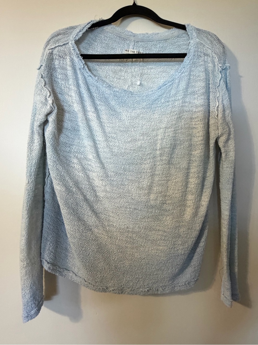 We The Free Pale Blue Lightweight Knit Pullover